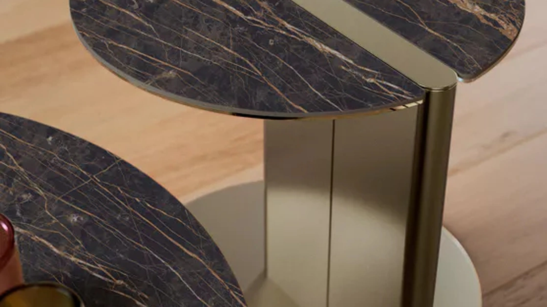 Tavolino in SuperMarmo Bolt di Bontempi