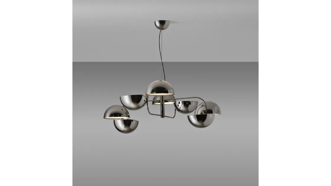Lampada a sospensione con semisfere in metallo Elisabeth di Pentalight