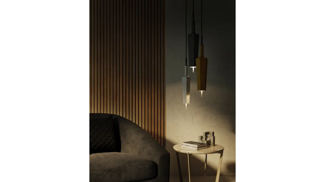 Lampada a sospensione Sop in cemento colorato di Pentalight