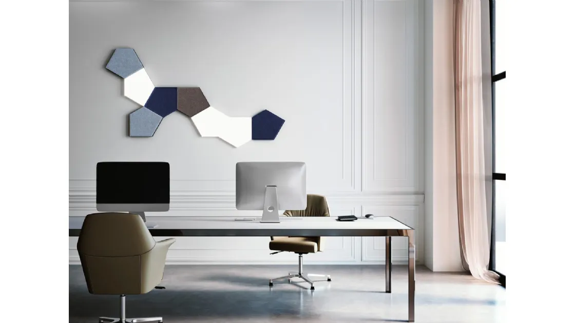 Lampada da parete in tessuto fonoassorbente Tile Applique di Pentalight