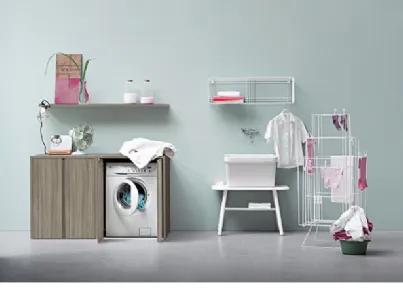 Mobile da Bagno in melaminico e laccato Acqua e Sapone Lavanderia 03 di Birex