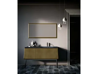 Mobile da bagno di design in laccato metallico Campus 01 di Birex