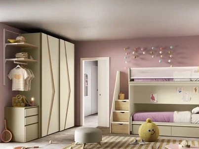 Cameretta con letti a castello K125 di Moretti Compact Camerette