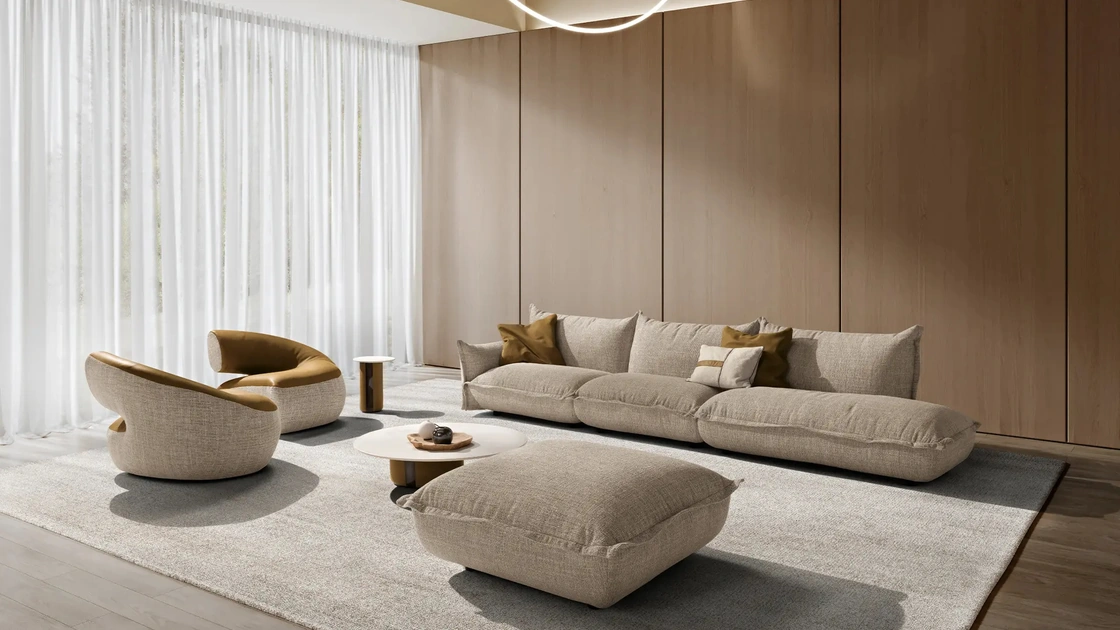 Salotto imbottito Gala di Max Divani