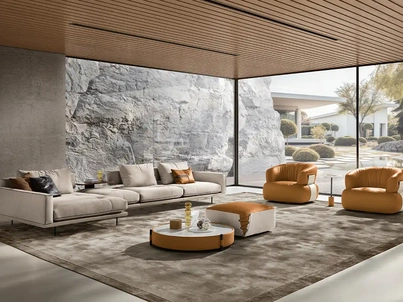 Divano con penisola Percy di Max Divani