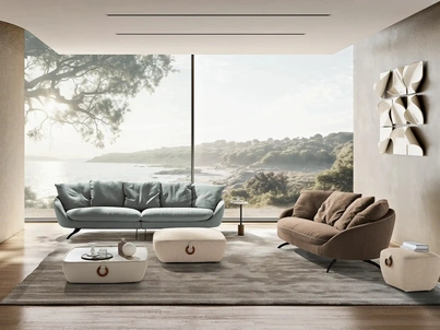 Divano lineare Sipario di Max Divani