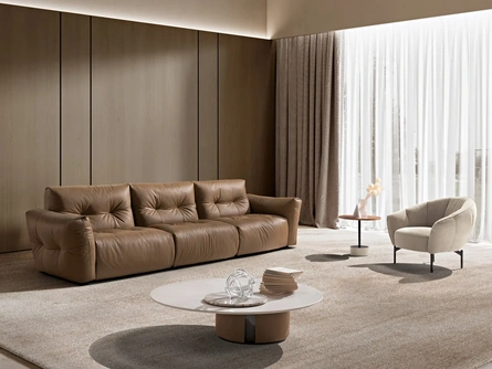 Divano in pelle Sorriso di Max Divani