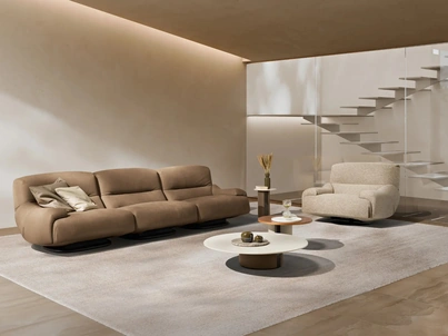 Divano in pelle Swing di Max Divani