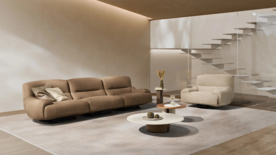 Divano in pelle Swing di Max Divani