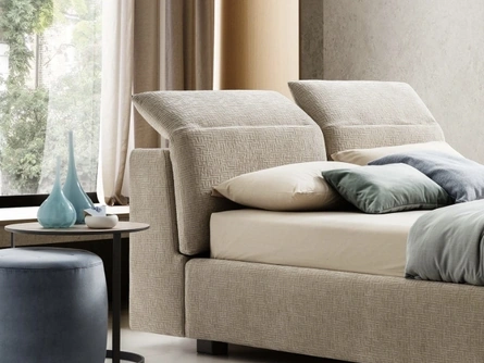 Letto in tessuto imbottito con testiera reclinabile Apollo di Le Comfort