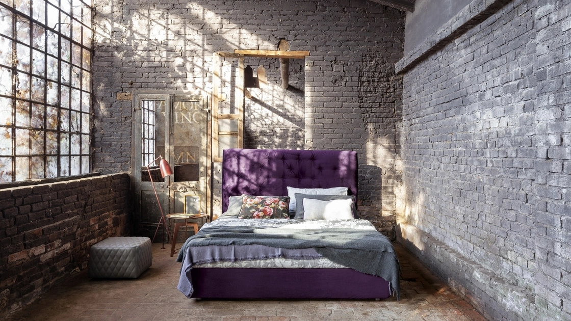 Letto in velluto viola a una piazza e mezza Target di Flexteam