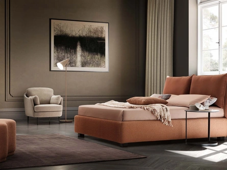 Letto in tessuto imbottito Fris di Le Comfort
