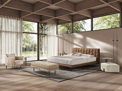 Letto con testiera Muzzle di Max Divani