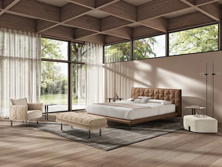 Letto con testiera Muzzle di Max Divani