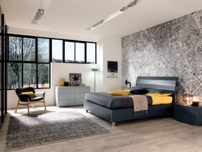 Letto in laccato Grafite NC103 di Moretti Compact