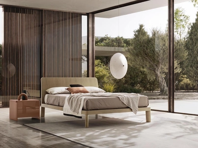 Letto in legno con testiera Paal di Alf Da Frè