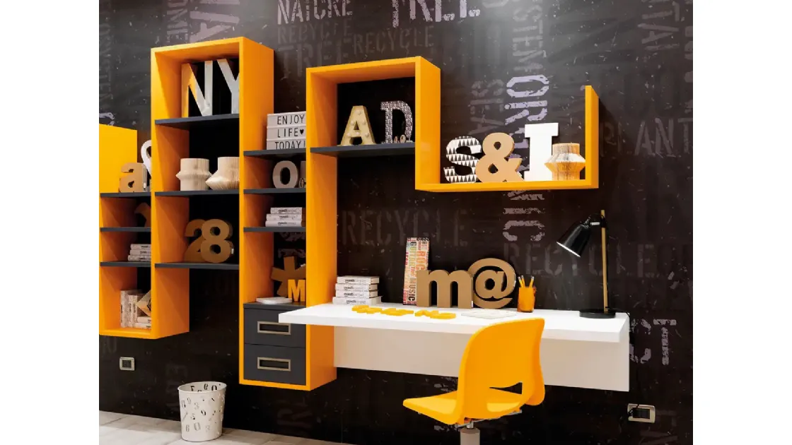 Libreria sospesa Outline MC014 di Moretti Compact