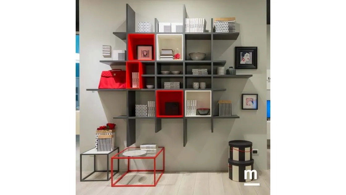 Libreria in laccato opaco MC045 di Moretti Compact