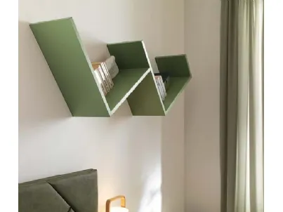 Libreria sospesa in laccato NC104 di Moretti Compact
