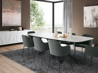 Madia a 4 ante Libeskind in legno laccato H54 di Febal