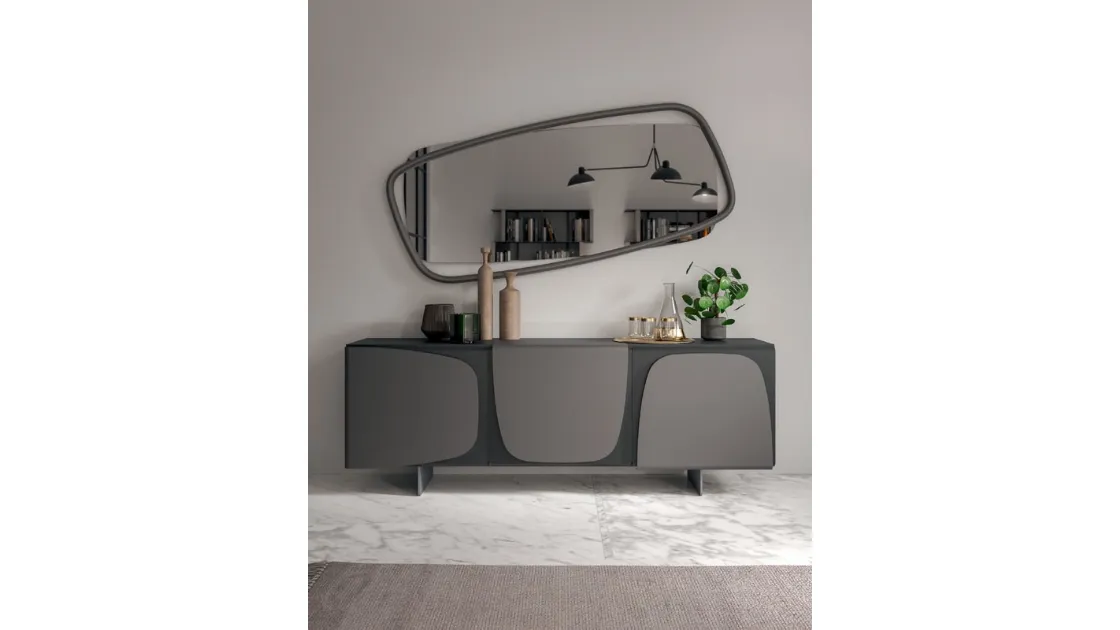 Madia moderna in laccato opaco Trilogy di Ozzio