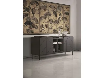 Madia Pica in Legno Laccato Decorato Moka di Bontempi