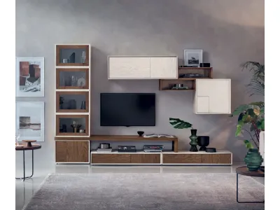 Parete Attrezzata Le Spezie in legno bicolore composizione 03 di Le Fablier