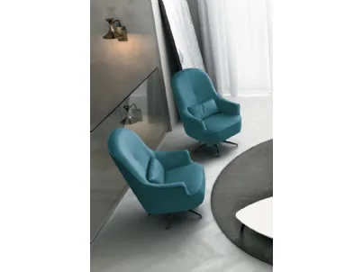 Poltrona in tessuto comoda e imbottita Calla di Febal