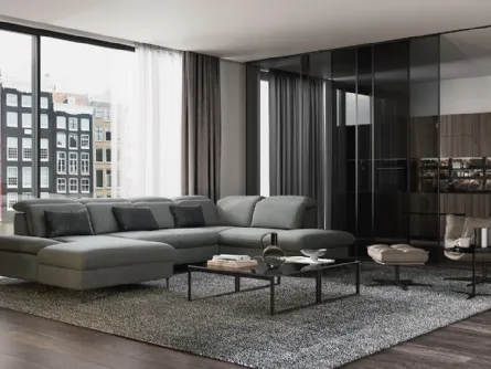Divano con penisola Brickell di Febal Casa
