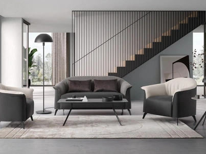 Divano lineare in tessuto Caroline Loveseat di Le Comfort
