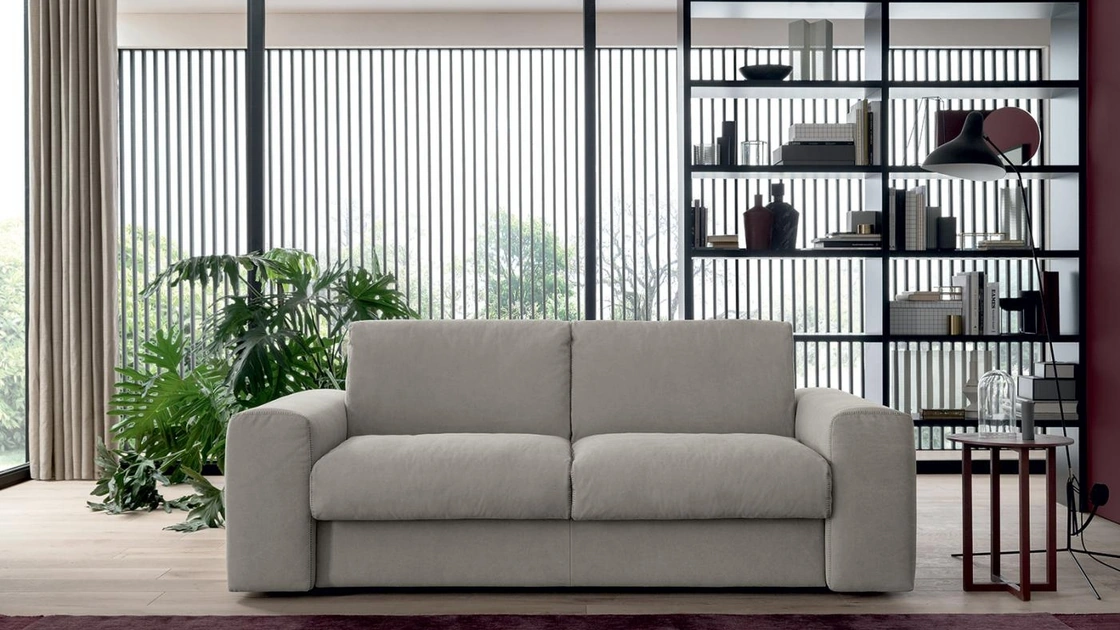 Divano Letto matrimoniale in morbido tessuto imbottito Spike di Felis