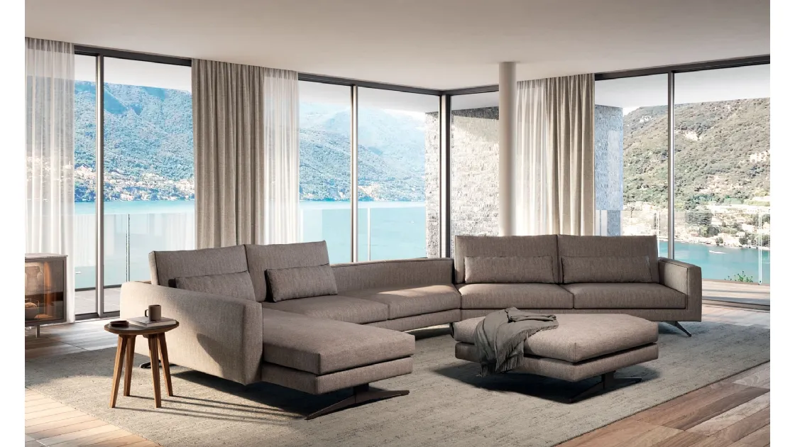 Divano angolare con penisola Mayfair di Febal Casa