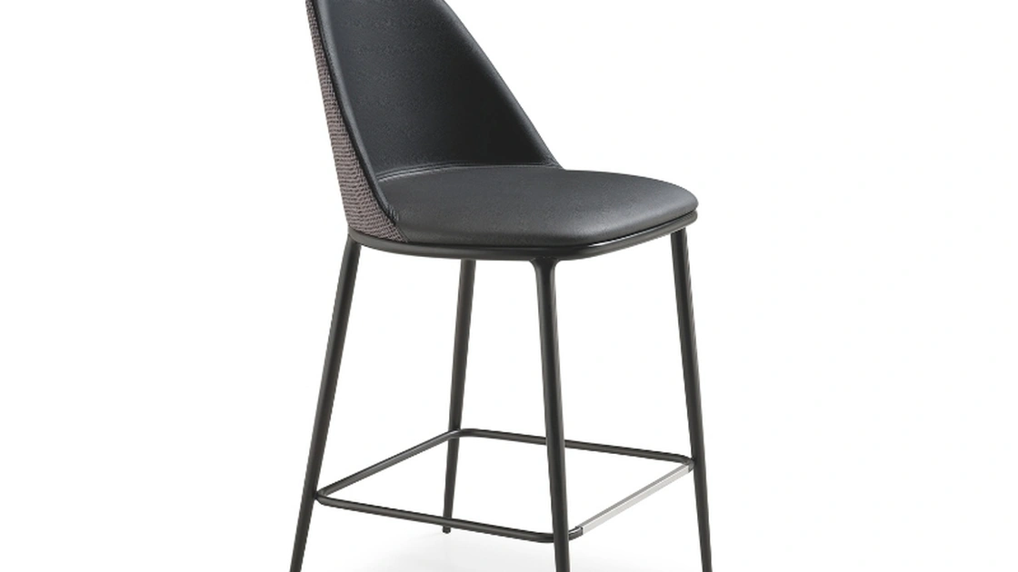 Sgabello in pelle Lea Deluxe di Midj