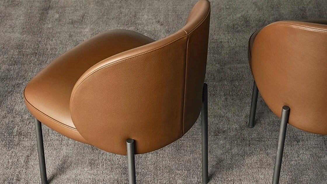 Sedia Raku in pelle di Alf Da Frè