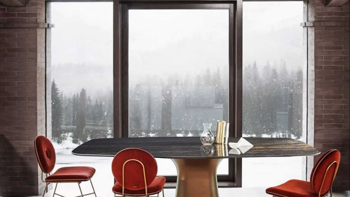 Tavolo in SuperMarmo Podium di Bontempi