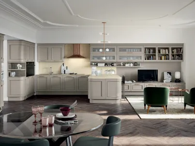 Cucina Classica angolare in laccato opaco Romantica 03 di Febal