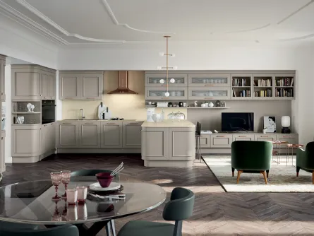 Cucina Classica angolare in laccato opaco Romantica 03 di Febal