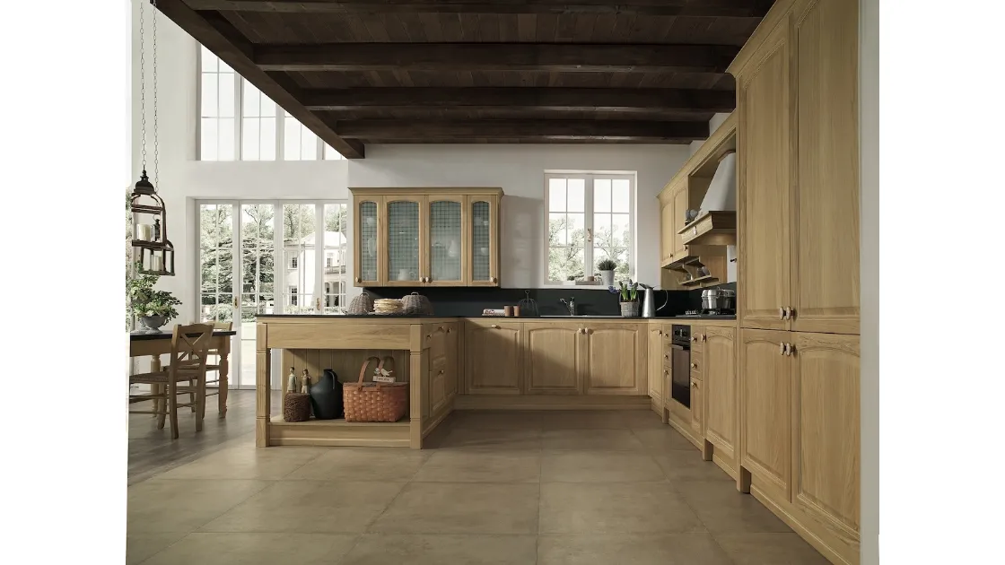 Cucina Classica angolare con penisola Gala 04 di Febal Casa