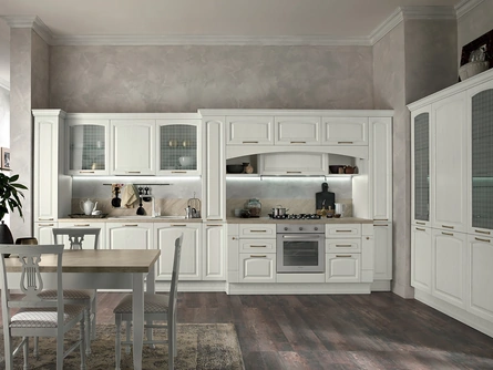 Cucina Classica lineare in legno laccato Gala Composizione 02 di Febal Casa