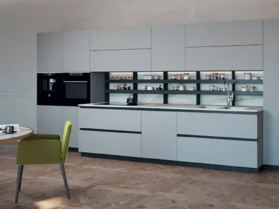 Cucina Moderna lineare in laccato opaco Ego Line 02 di Febal