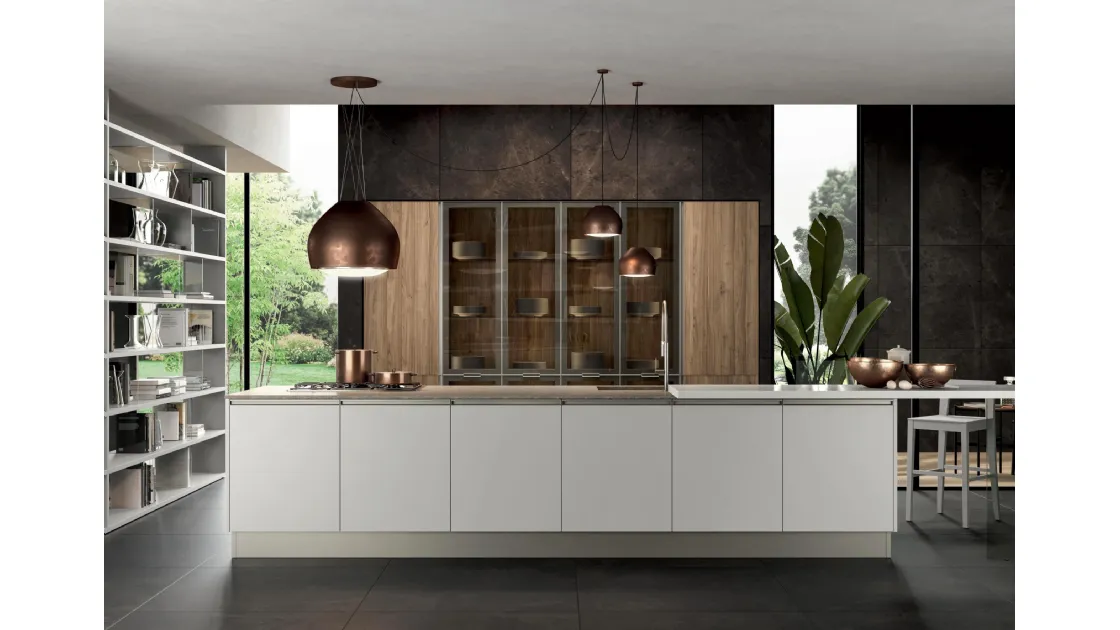 Cucina Moderna con isola Aria 02 di Febal Casa