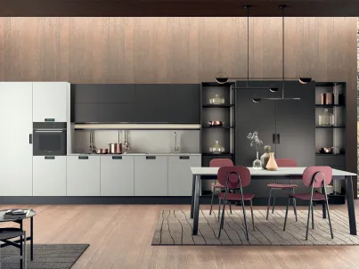Cucina Moderna lineare in laccato opaco Modula 04 di Febal