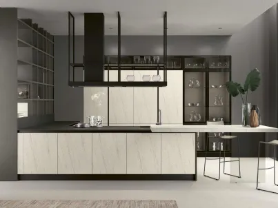 Cucina Moderna con penisola Modula Line 05 di Febal Casa