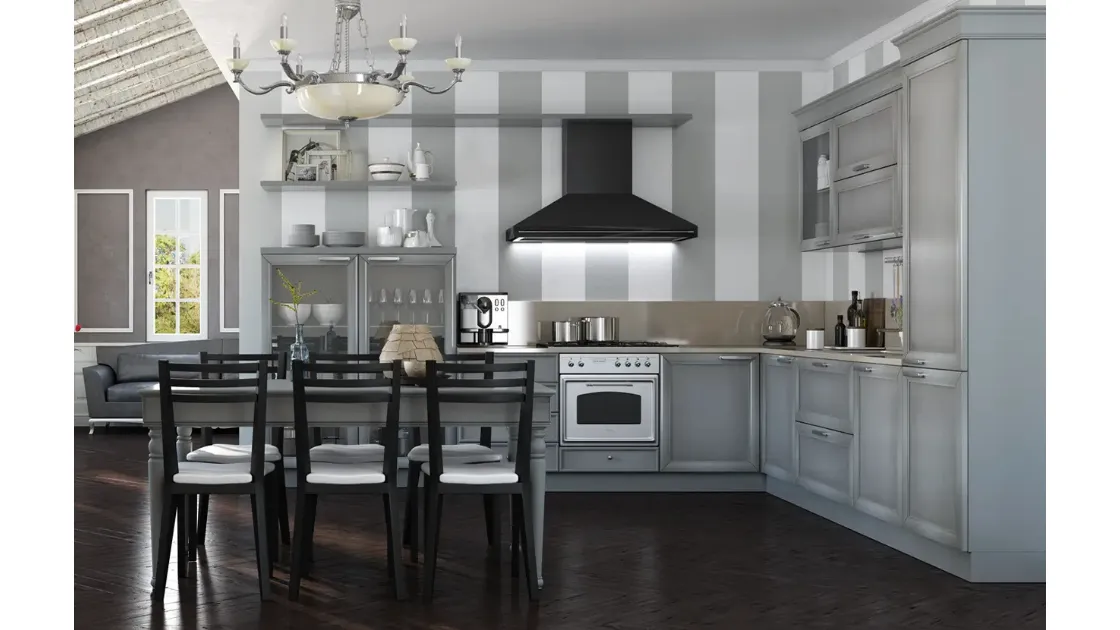 Cucina angolare Shabby Chic Le Gemme composizione 03 di Le Fablier