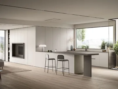 Cucina su misura con penisola Origina Anta Square 02 di Febal Casa