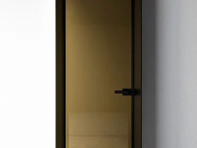 Porta battente per interni Entre-Deux-Battente in vetro con telaio in alluminio di Albed