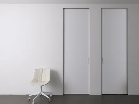 Porta per interni scorrevole Quadra in laccato Bianco di Albed