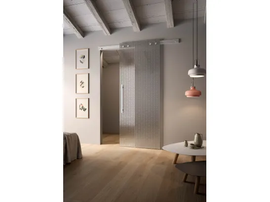 Porta per interni filo muro battente Integra Mirror di Albed